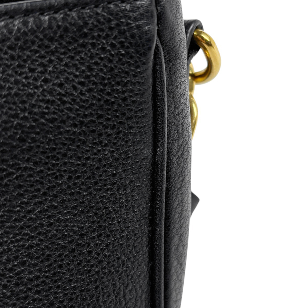 Prada PRADA Logo Shoulder Bag, 2-Way, Crossbody, Leather, Nero (Black), 1BD20... - Picture 5 of 9